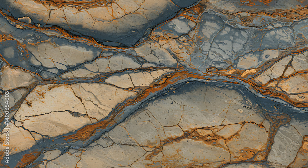 Poster abstract rock texture with cracked veins pattern background material