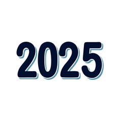 2025 text icon, 2025 text vector illustration-simple illustration of 2025 text, perfect for 2025 text logos and icons