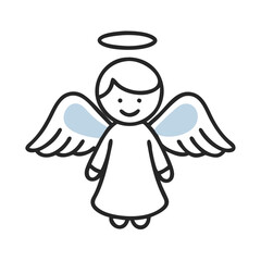 angel icon, angel vector illustration-simple illustration of angel, perfect for angel logos and icons