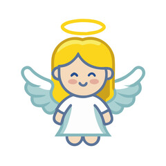 angel icon, angel vector illustration-simple illustration of angel, perfect for angel logos and icons