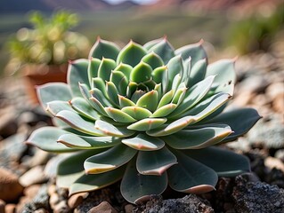 Fototapeta premium Cactus Close-Up: A Peek into Nature’s Resilience