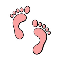 baby footprints icon, baby footprints vector illustration-simple illustration of baby footprints, perfect for baby footprints logos and icons