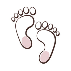 baby footprints icon, baby footprints vector illustration-simple illustration of baby footprints, perfect for baby footprints logos and icons