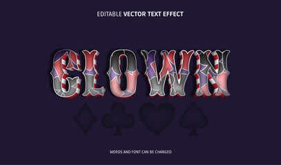 clown editable text effect