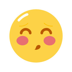 Fototapeta premium blushing emoji icon, blushing emoji vector illustration-simple illustration of blushing emoji, perfect for blushing emoji logos and icons