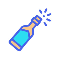 bottle popping icon, bottle popping vector illustration-simple illustration of bottle popping, perfect for bottle popping logos and icons