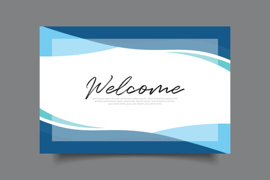 welcome greeting card template design