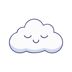 calm cloud icon, calm cloud vector illustration-simple illustration of calm cloud, perfect for calm cloud logos and icons