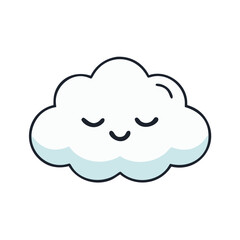 calm cloud icon, calm cloud vector illustration-simple illustration of calm cloud, perfect for calm cloud logos and icons