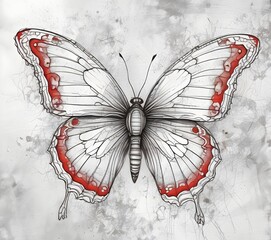 butterfly on a white background
