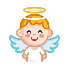 cherub icon, cherub vector illustration-simple illustration of cherub, perfect for cherub logos and icons