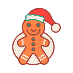 christmas cookie icon, christmas cookie vector illustration-simple illustration of christmas cookie, perfect for christmas cookie logos and icons