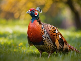 pheasant in the grass
