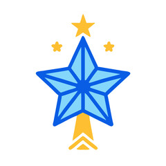 christmas star topper icon, christmas star topper vector illustration-simple illustration of christmas star topper, perfect for christmas star topper logos and icons