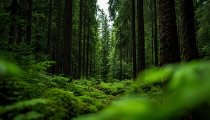 Fototapeta premium Lush forest path (2)