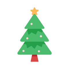 christmas tree icon, christmas tree vector illustration-simple illustration of christmas tree, perfect for christmas tree logos and icons