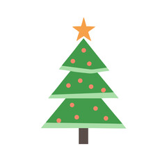 Obraz premium christmas tree icon, christmas tree vector illustration-simple illustration of christmas tree, perfect for christmas tree logos and icons