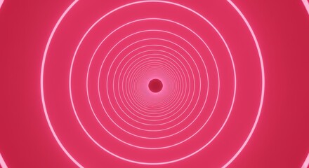 Pink Tunnel Glow Circlescape - Abstract pink circlescape, symbolizing infinity, energy, technology, depth, and cyclical patterns. A mesmerizing visual experience