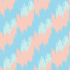 Obraz premium Soft pastel glitch vector pattern with blue and pink colors 