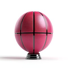 Pink basketball trophy