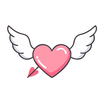 cupid wings icon, cupid wings vector illustration-simple illustration of cupid wings, perfect for cupid wings logos and icons