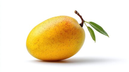 Fresh Whole Ripe Mango Fruit Isolated on White