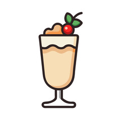 eggnog glass icon, eggnog glass vector illustration-simple illustration of eggnog glass, perfect for eggnog glass logos and icons