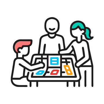 recommend clip art: family board game icon, family board game vector illustration-simple illustration of family board game, perfect for family board game logos and icons