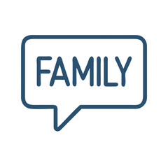family message text icon, family message text vector illustration-simple illustration of family message text, perfect for family message text logos and icons