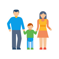 family outing icon, family outing vector illustration-simple illustration of family outing, perfect for family outing logos and icons