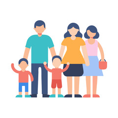 Fototapeta premium family outing icon, family outing vector illustration-simple illustration of family outing, perfect for family outing logos and icons