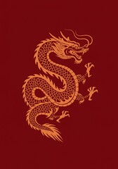 Fototapeta premium Crimson Dragon's Majesty