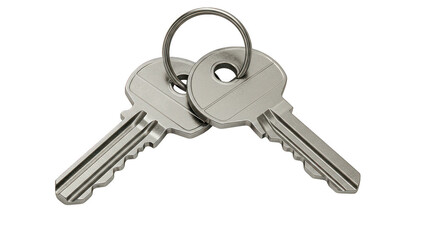 Silver keys against black background