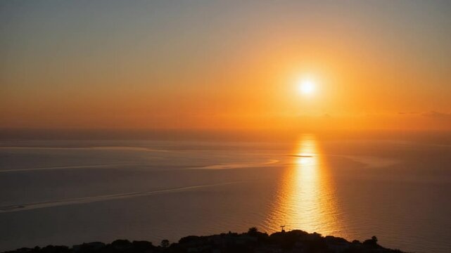 Sunset over the Sea