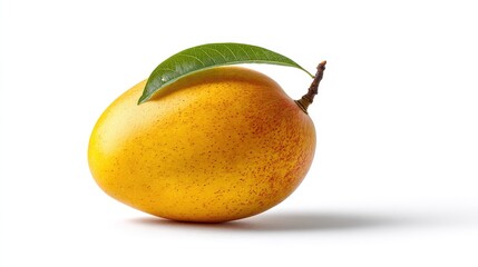 Whole Ripe Mango Isolated on White Background