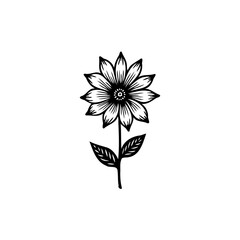 Elegant Floral Illustration: A Serene Depiction of Nature's Timeless Beauty