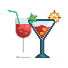 festive cocktails icon, festive cocktails vector illustration-simple illustration of festive cocktails, perfect for festive cocktails logos and icons