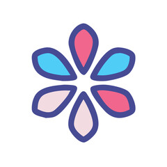 flower petals icon, flower petals vector illustration-simple illustration of flower petals, perfect for flower petals logos and icons