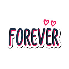  forever text icon, forever text vector illustration-simple illustration of forever text, perfect for forever text logos and icons