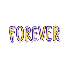  forever text icon, forever text vector illustration-simple illustration of forever text, perfect for forever text logos and icons