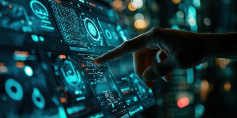 Person interacting with an online ad dashboard for real-time campaign updates