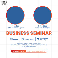 business seminar poster event template