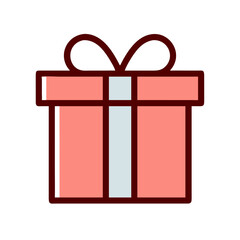 gift box icon, gift box vector illustration-simple illustration of gift box, perfect for gift box logos and icons