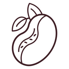 Azuki Bean outline icon on white background