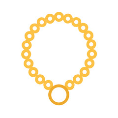 gold beads icon, gold beads vector illustration-simple illustration of gold beads, perfect for gold beads logos and icons