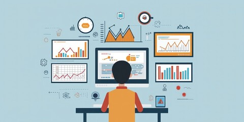 Person reviewing ad performance and optimizing digital campaigns using analytics