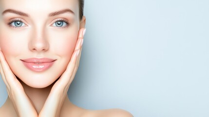 Fototapeta premium Radiant Beauty: A Portrait of Flawless Skin
