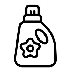 Detergent Bottle with Flower Icon