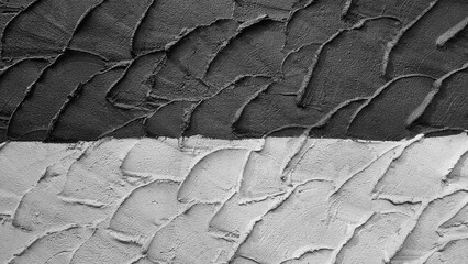 Black and white seamless abstract wall in monochrome tone. Art of cement or texture of grunge background.