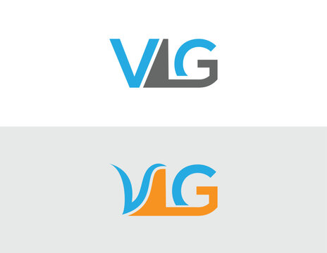 VLG initial logo design concept with two style variations elegant and modern vector template